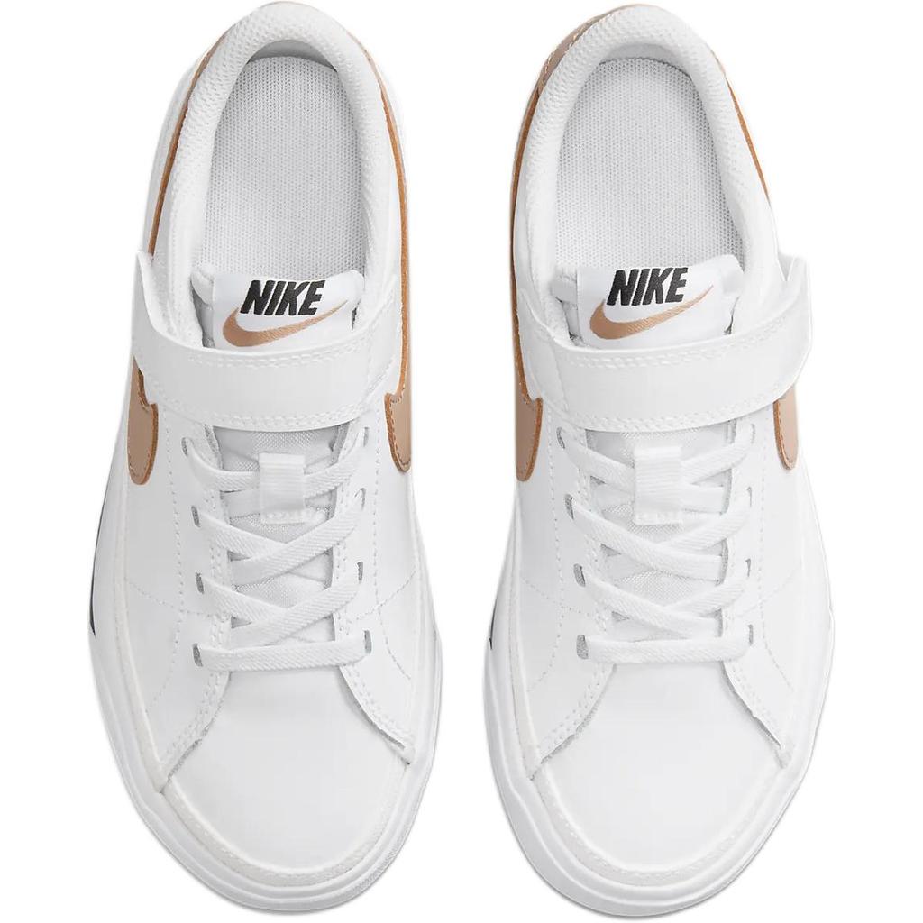 New Nike Court Legacy Anti Slip Wear Resistant Low Top Kids' Skateboarding Shoes White Children Aged 3 7 Years Old DA5381-126