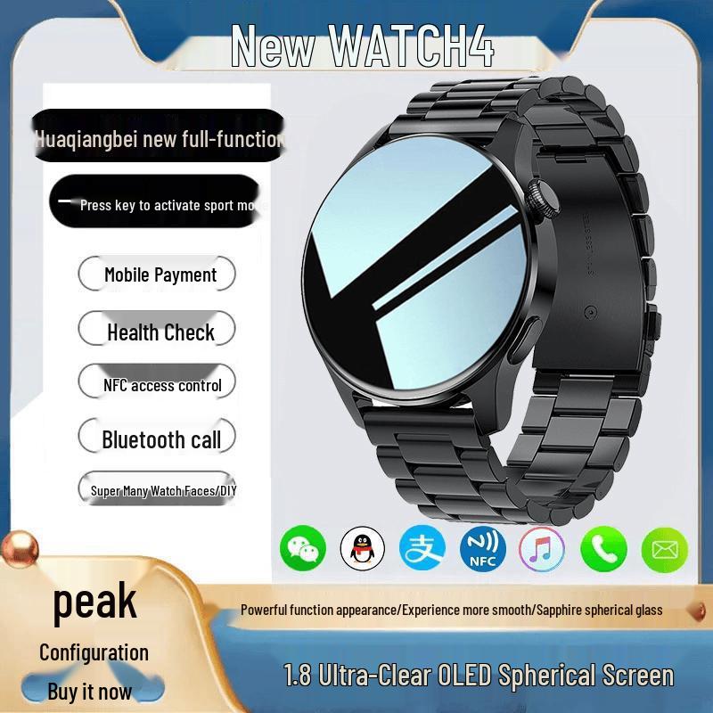 2025 Smartwatch 9: Waterproof Sport Phone with Heart Rate, Blood Pressure, Blood Oxygen Monitoring & NFC Payments.
