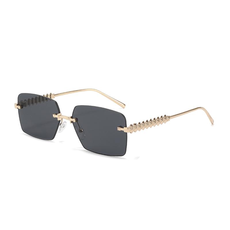 

Rimless Square Sunglasses For Men Women Fashion Summer Outdoor Accessory Eyeglasses Classic Simple Rectangle Sun Glasses