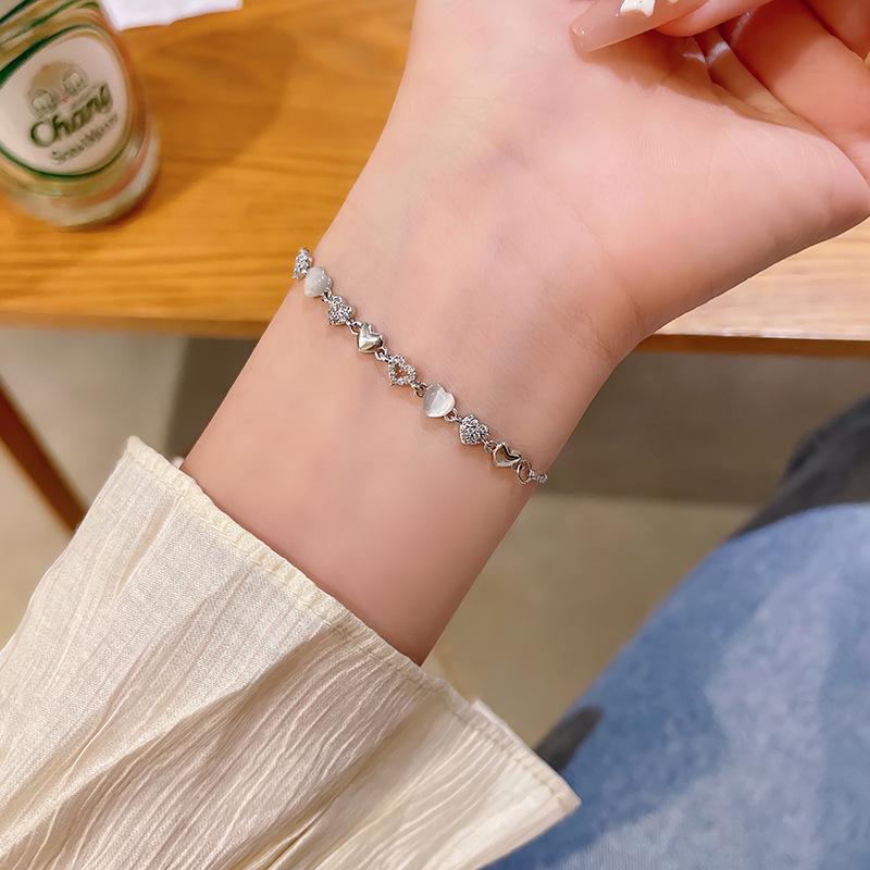 

Браслет Love Cat s Eye Stone, женский новый модный легкий роскошный интернет-знаменитый универсальный изысканный браслет ручной работы с масштабируемой регулировкой