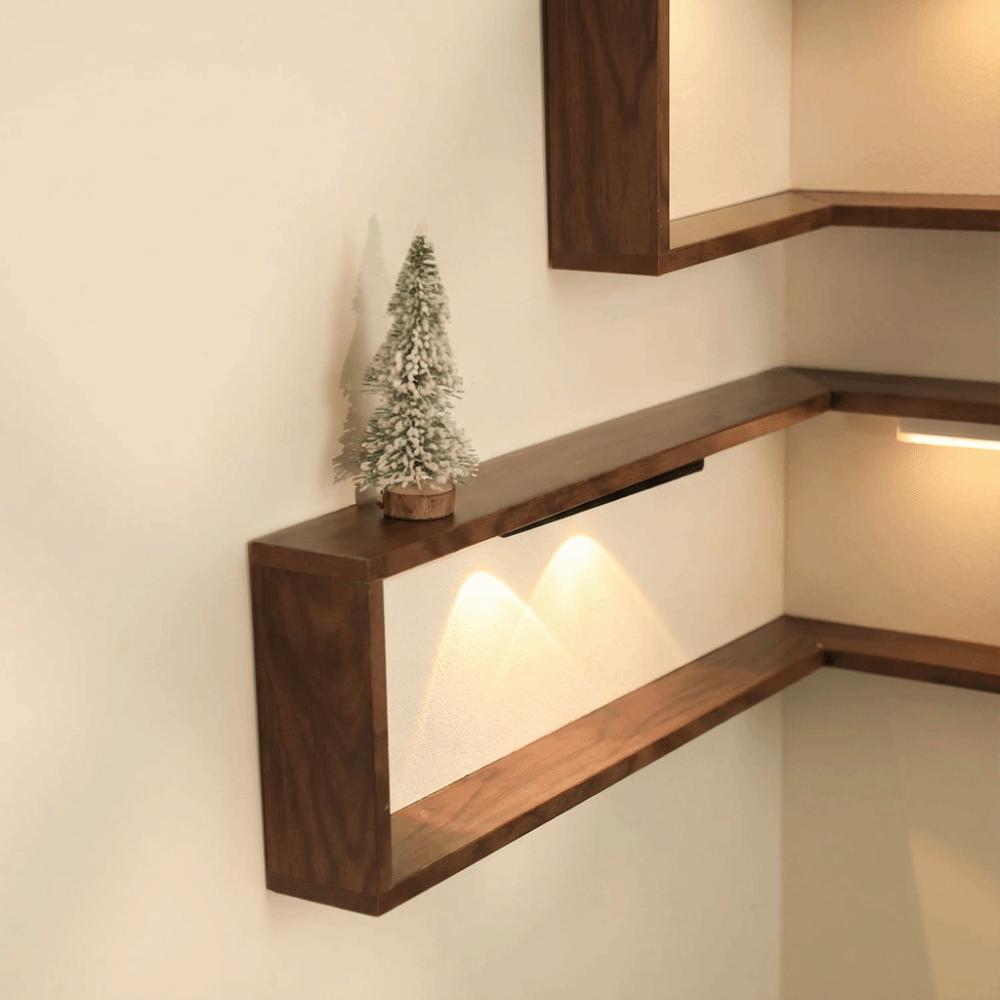 Space Saving 90 Degree Corner Wall Shelf Floating Shelf Suspended Corner Bookshelf Wall Mounted Wall Hanging Storage Rack Home