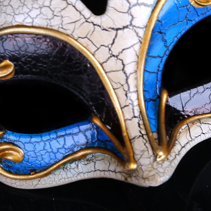Half Face Masks Masquerade Props Easter Halloween Theme Party Venetian Ball Masks Upper Crack Half Face Masquerade Mask