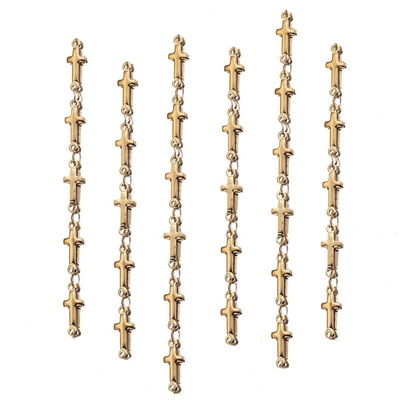 1meter Stainless Steel Chunky Crucifix Chains for Diy Statement Chain Gold Necklace Bracelet Chains Jewelry Making Supp