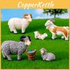 Cute Cartoon Style Sheep Figure Resin Material For Creative Desk Ornament