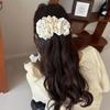 2025 New Korean Dot Floral Hair Clip Sweet Flower Banana Clip Large Hairpins Barrettes For Women Girls Hair Accessories Headwear
