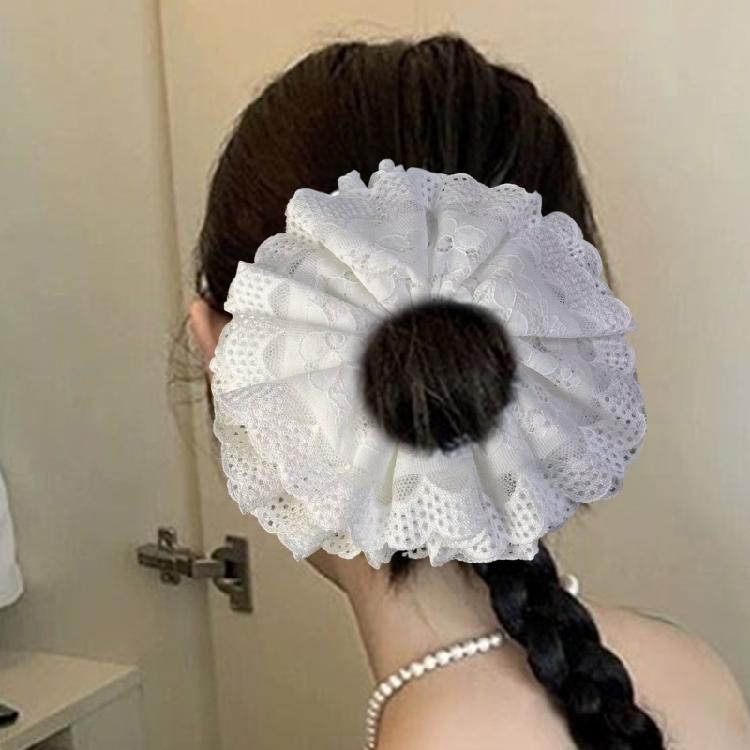 Elaborate Lace Hair Tie for Women Hair Rings Lovely Multi Layer Lace Scrunchies Oversized Hair Rope Hair Tie