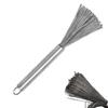 21cm Stainless Steel Pot Brush Long Handle Multifunctional Cleaning Brush Hanging Washing Tool for Kitchen Sink Pans Scrubber