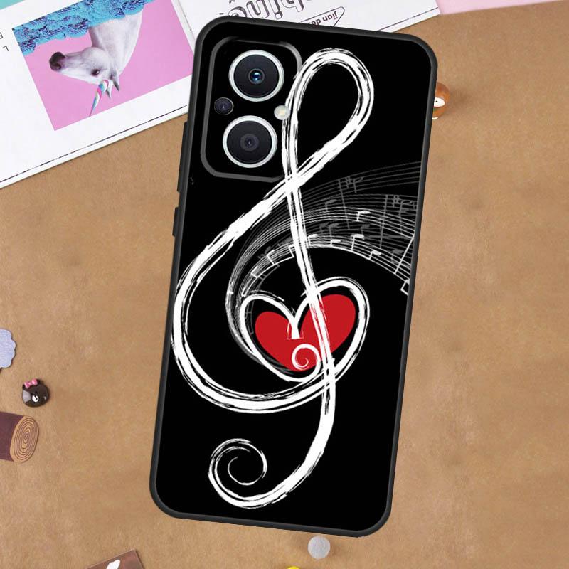 

Music Note Symbol Piano For OPPO Reno 13F 11F 12F 14F 10 11 12 13 14 Pro 8T 7 8 Lite OPPO Find X9 X8 X6 X5 Pro Case OPPO Reno10 5G