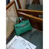 New trendy second-generation mini Kelly bag shoulder messenger bag niche contrasting handbag