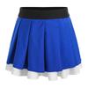 Girls Cheerleading Dance Performance Skirt: Contrast Color Elastic Waistband Two Layers Pleated Skirt for Competition