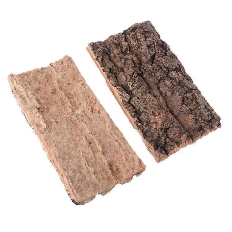 Natrual Flat Cork Bark Reptiles Terrariums Ornament for Water for Tank Terrarium