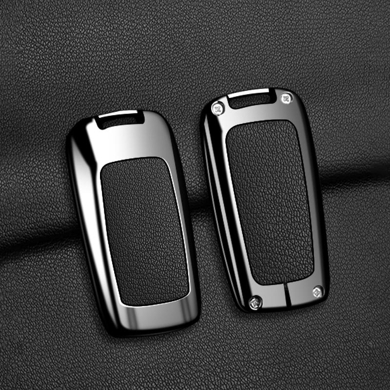 

Car Zinc Alloy Leather Remote Control Smart Fob Key Case Cover Holder For Mazda Ez60 Interior Accessories Protective Shell Chain