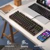 BOW 87-Key Hot-Swappable Mechanical Keyboard with Brown & Red Switches for Gaming & Office.