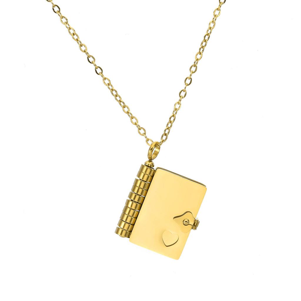 Love Open and Close Book Pendant Necklace Romantic