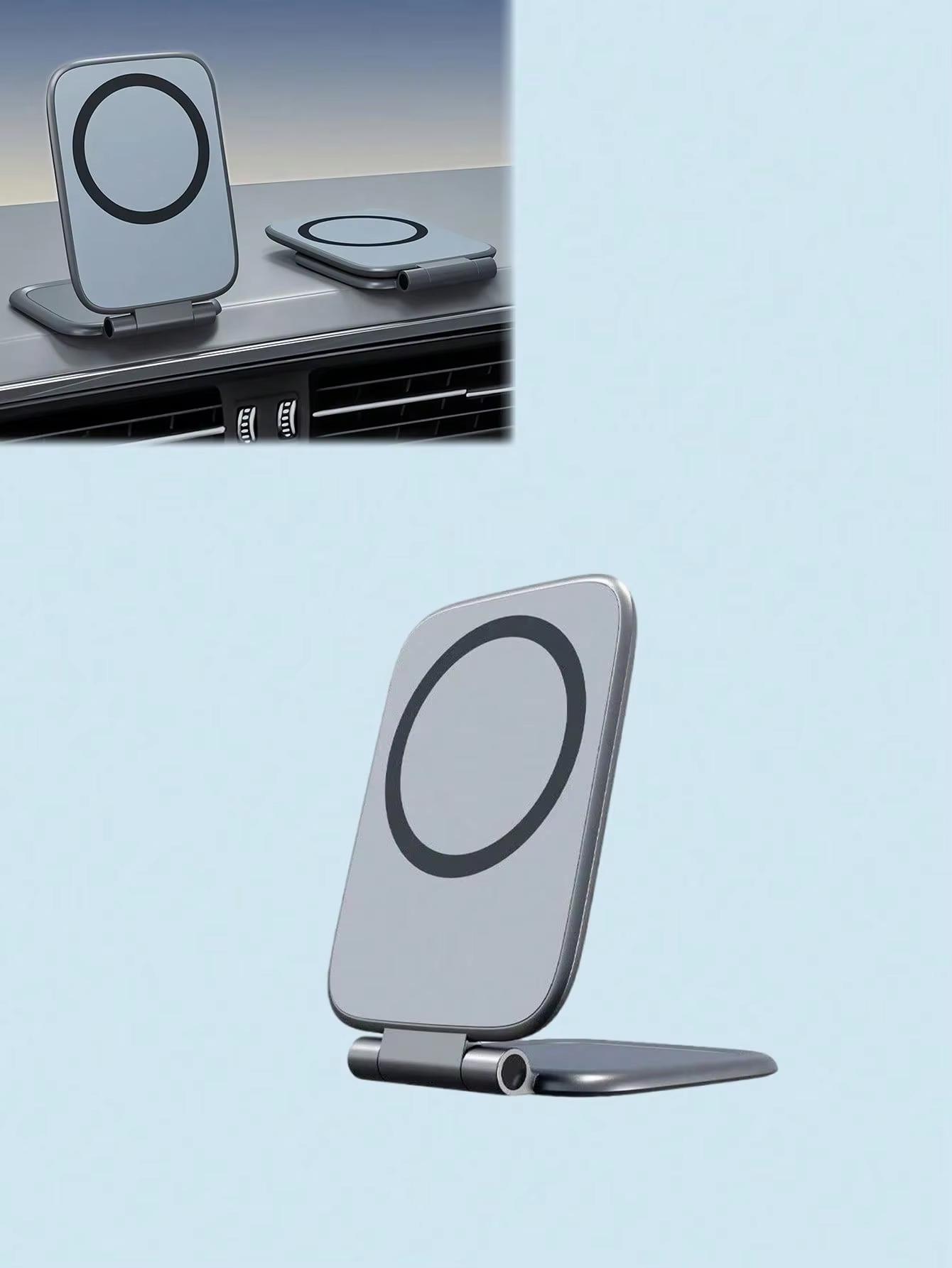 

New Car Phone Mount – Ultra-Thin Foldable Magnetic Holder, Compatible with Dashboard, Center Console & Desk чёрный
