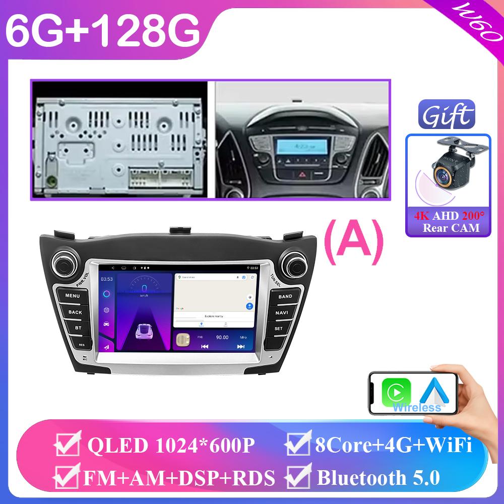 Autoradio für Hyundai Tucson 2 LM IX35 2009-2015 7 Zoll 8+256 Android Auto Carplay GPS-Navigation Multimedia-Stereoanlage Kein 2din DVD