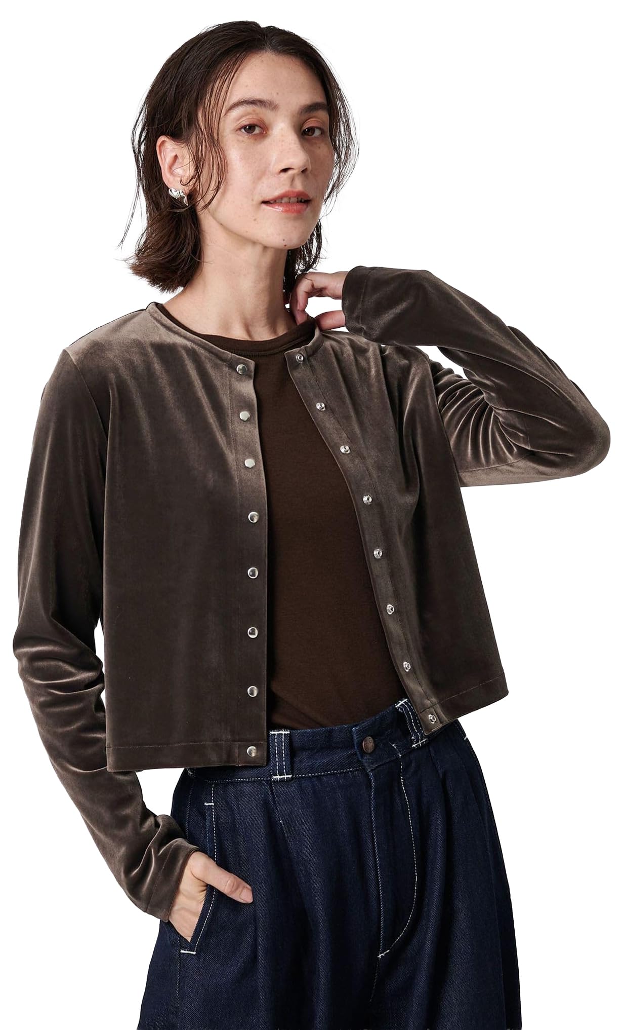 

Beauty & Youth United Arrows Velour Compact Cardigan 16272000000 2700 MOCA (27) FREE