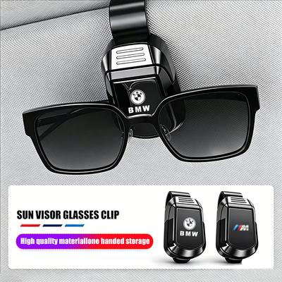 For M E36 E39 E46 E60 E70 E90 E91 E92 F10 F40 G01 X1X3X5 Car Visor Glasses Clip Eyeglasses Hanger Sunglasses Holder /Sticker