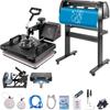 5in 1 Digital 15"x12" Heat Press&34" Vinyl Cutter W/ Signmaster Software