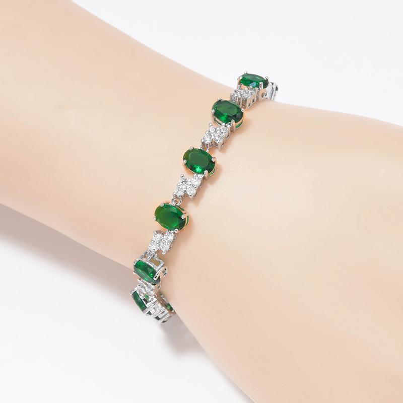 Full Diamond Zircon Bracelet Women'S Simple Temperament Flash Diamond Zircon Bracelet