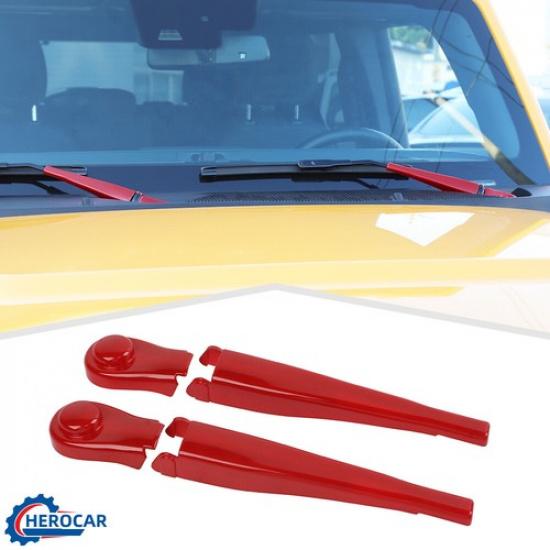 4pcs Red Front Window Windshield Wiper Blade Cover Trim for Ford Bronco 21-25