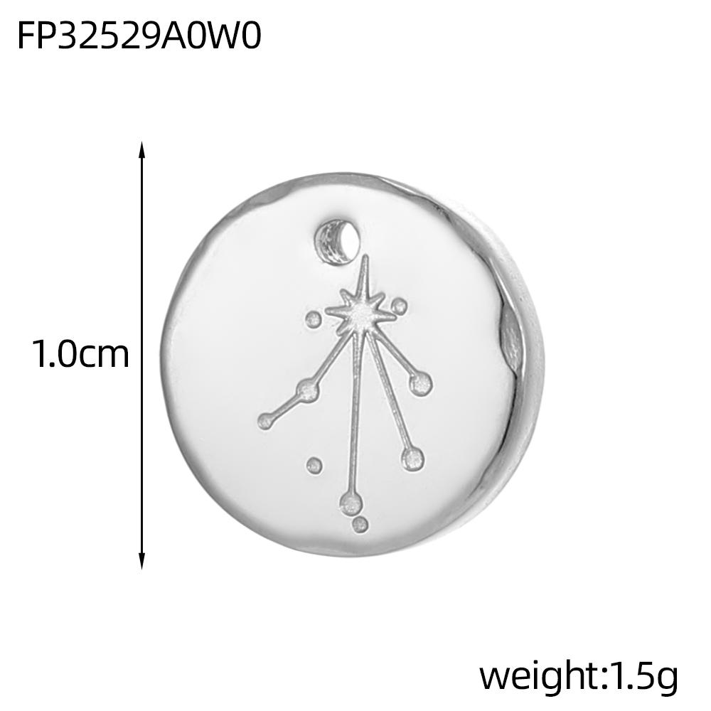

CARLIDANA High Polishing Shiny Gold Plated Stainless Steel Round Disc Constellation Charm Bracelet DIY Jewelry Accessories