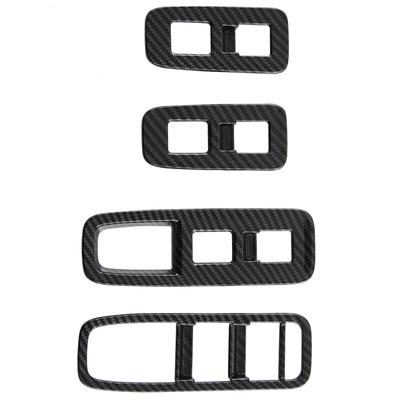 4pcs ABS Imitate Carbon Fiber Window Glass Switch Lift Cover For Lexus RX Car Stlying Accessories