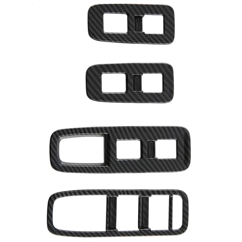 4pcs ABS Imitate Carbon Fiber Window Glass Switch Lift Cover For Lexus RX  Car Stlying Accessories