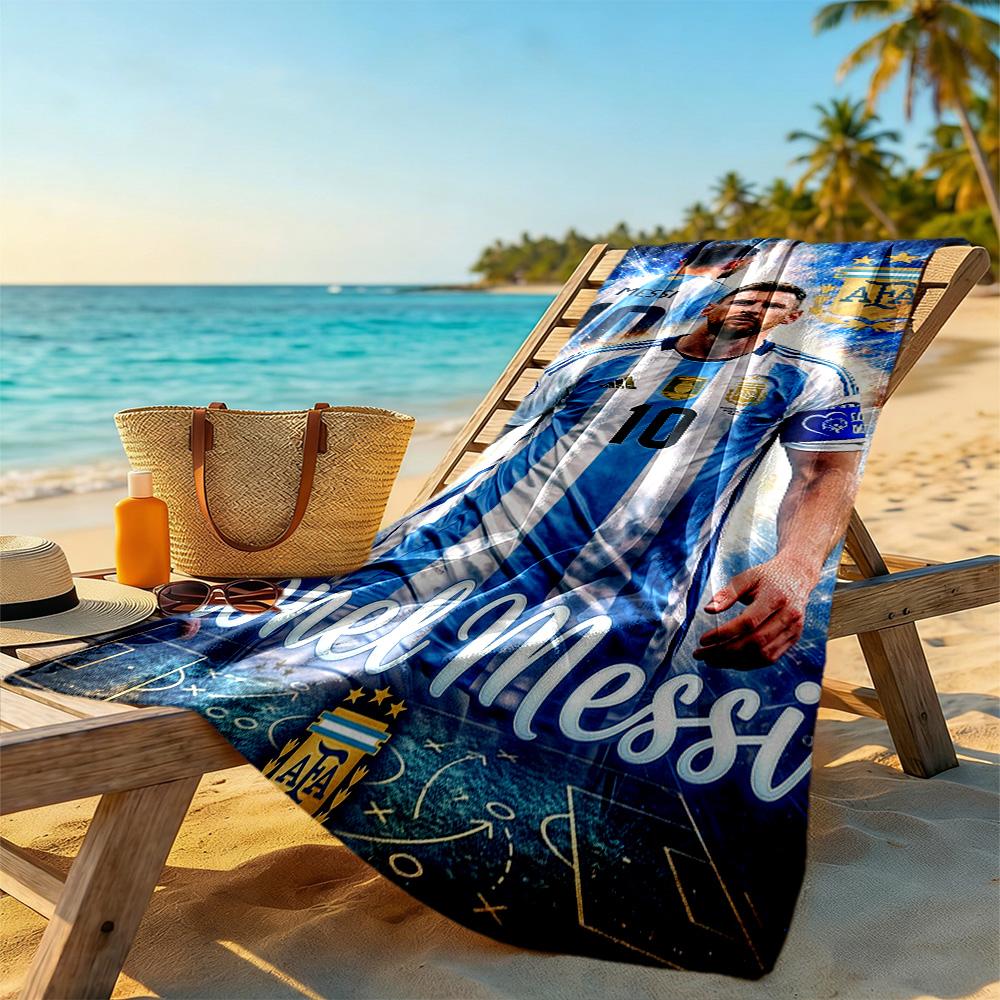 Messi Beach Towel High Absorbency & Quick-Dry Comfortable Lightweight