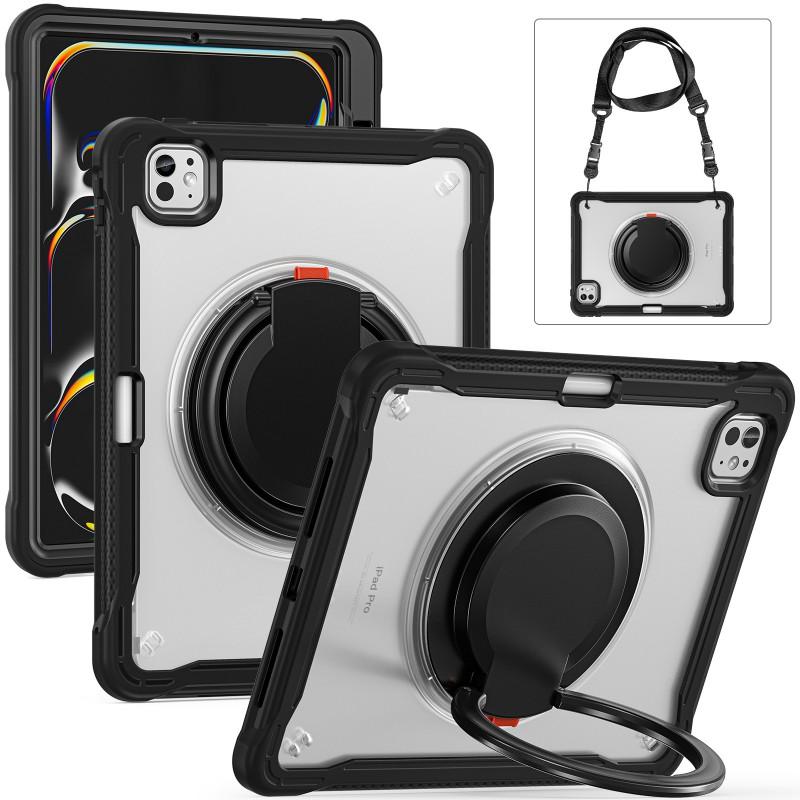 IPad Pro 11-inch 12.9-inch Rotating Stand Case With Wrist Strap Full-Body Shockproof PC Cover Travel Office Use