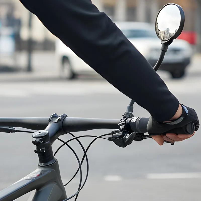 1/2PCS 360 Rotatable Adjustable Rearview Mirror Motorcycle Bendable Hose Mountain Road Bike Rearview Handlebar Grips Mirrors