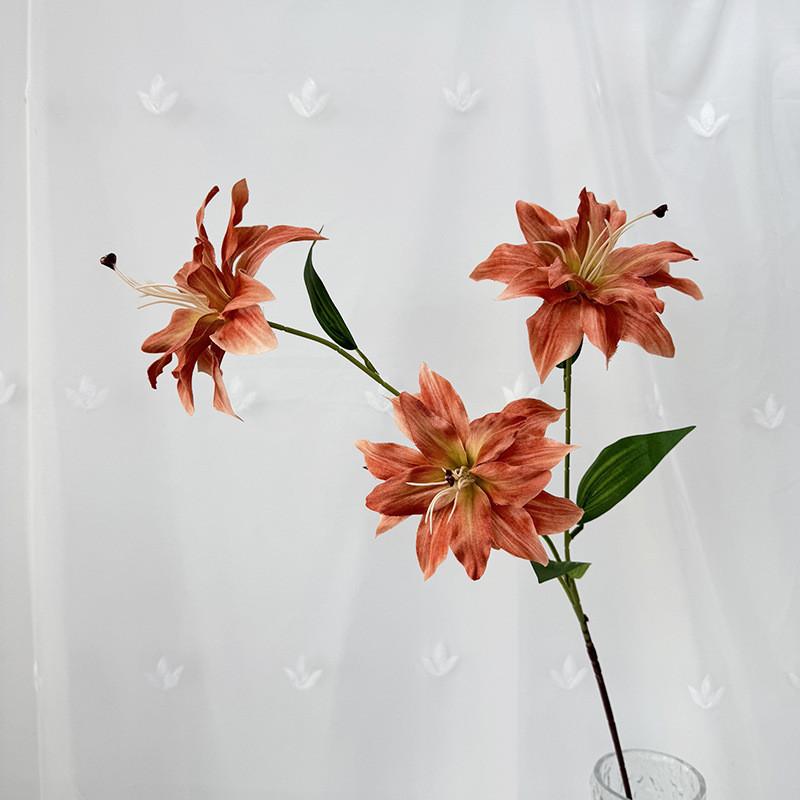 Brownii Artificial Lilium Var Viridulum For Wedding Decor And Props Photography
