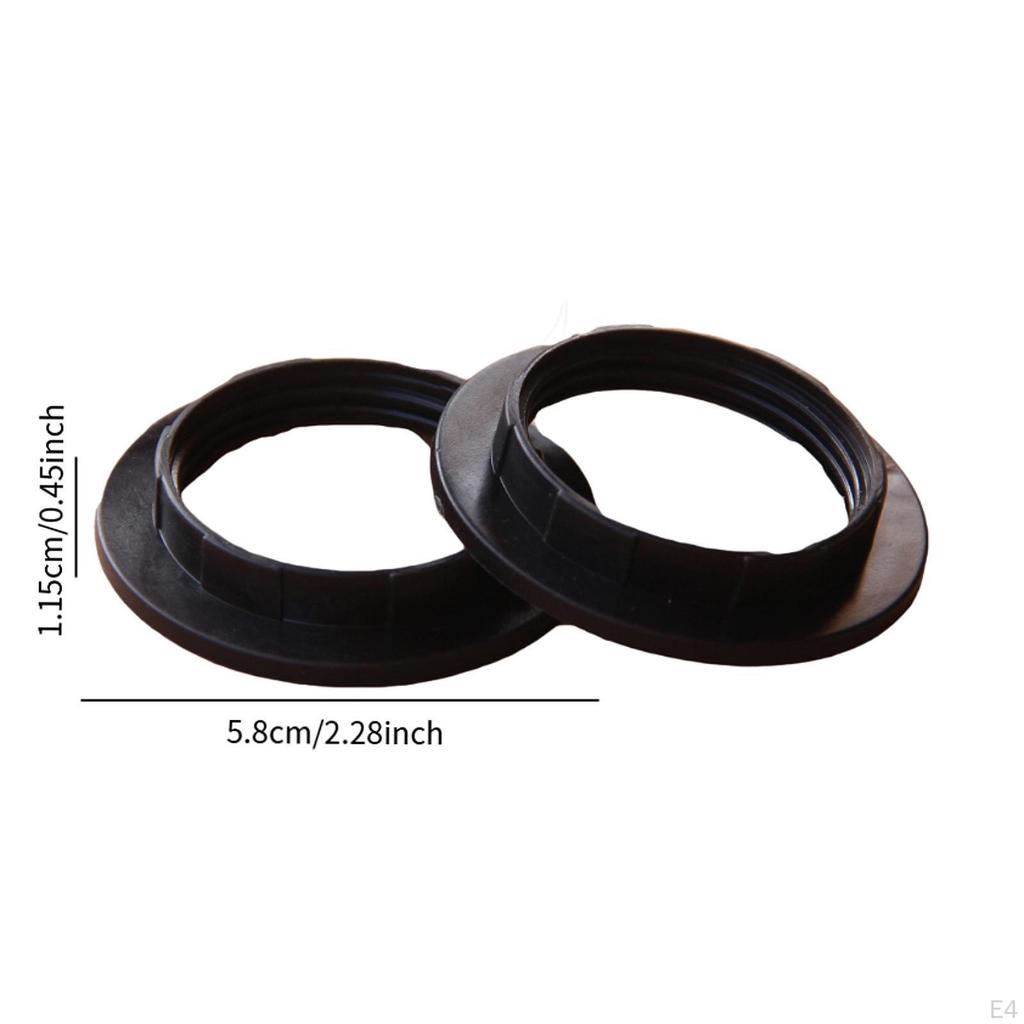 2 Pieces Adapter Rings for Lamp Shade Holders Light Sockets E27 Or E26 Models