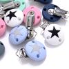 3Pcs Silicone Pacifier Clip Star Heart Round Silicone Clips for DIY Pacifier Chain Accessories Baby Soother Nursing Dummy Holder
