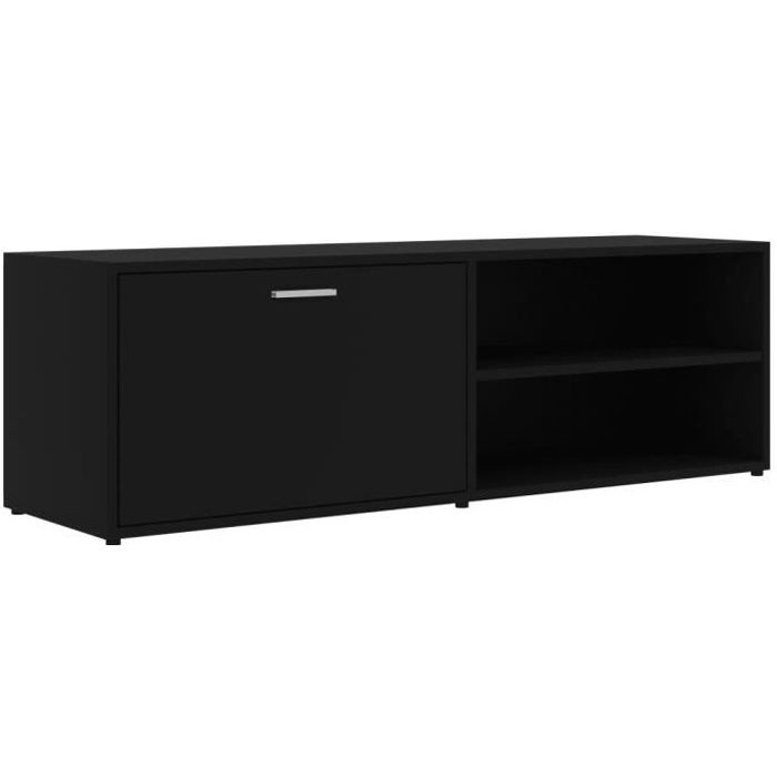 VidaXL TV Stand Black 120x34x37 Cm Particleboard