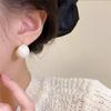 Niche Temperament Light Luxury High Sense Drop Glaze Ear Buckle Round Doudou Port Style Earrings