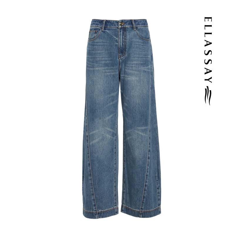 ELLASSAY Fashionable Wide-Leg Jeans