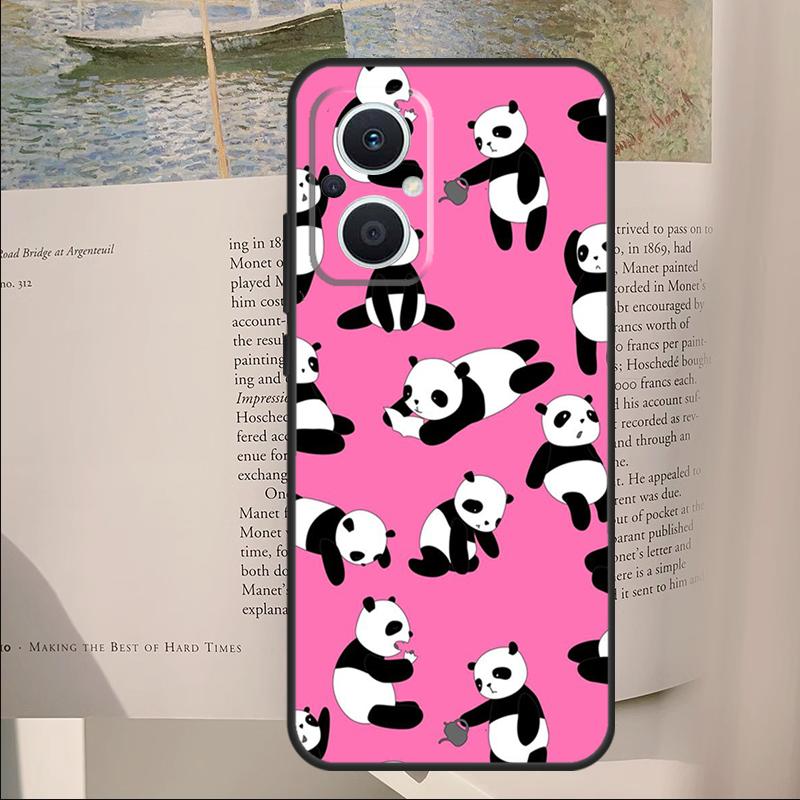 

Panda Animal Cover For OPPO Reno 13F 11F 12F 14F 11 12 13 14 Pro 7 8 Lite OPPO Find X6 X5 X8 X9 Pro Case OPPO Find X5