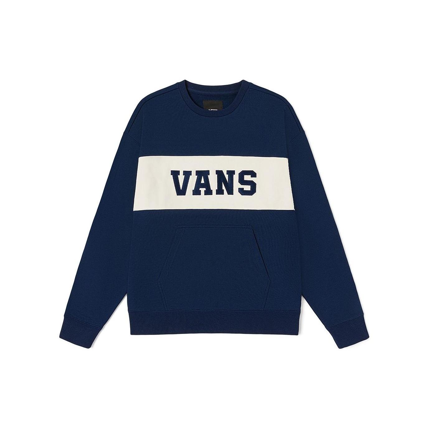 Толстовки Vans Унисекс Темно-синие С круглым вырезом Средняя Обычная VN0002HRLKZ L