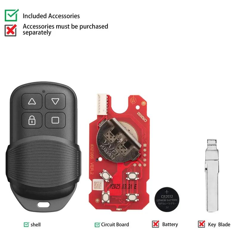 Xhorse XKGHG3EN Universal Remote Key 2nd Generation Masker Style Garage Remote Key 4 Buttons for VVDI MINI English Version
