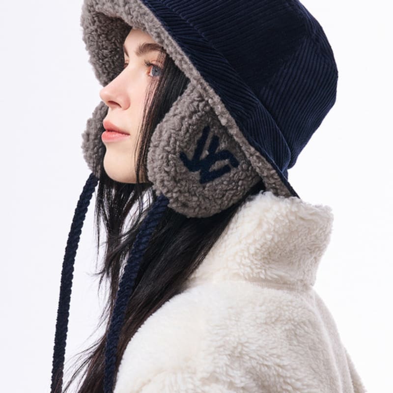 WHITE SANDS Corduroy Earmuff Bucket Hat Munster (8 Colors)