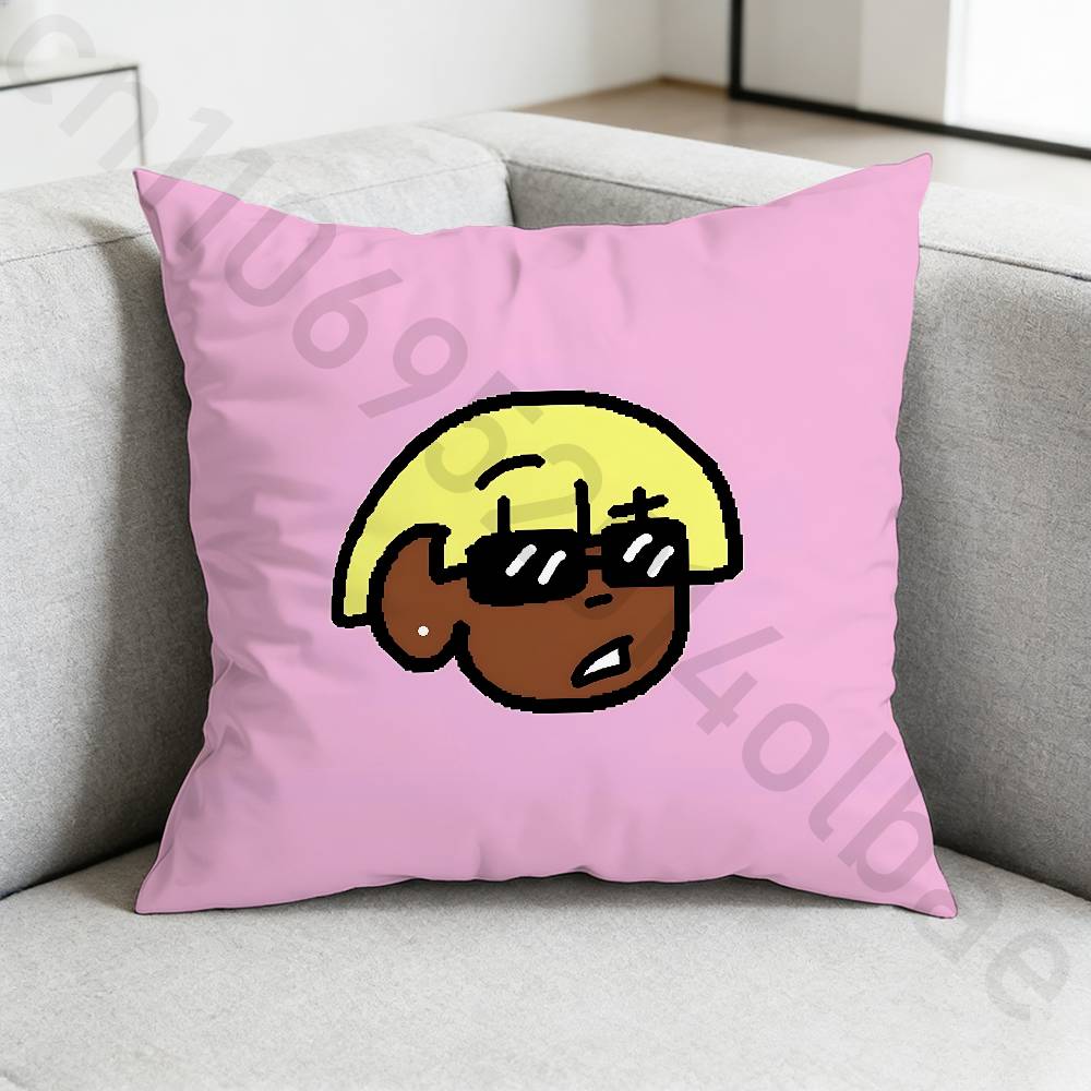 Rapper TTylers The Creatorv Pillow Case Square DoubleSided Printing Short Plush Sofa Cushion Cover Bedroom Bedside Pillow