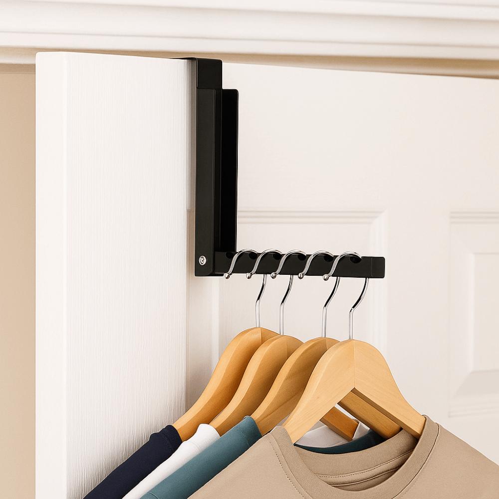 Creative Drying Laundry Rack Space-Saving Door Organizer Rack Over-Door Coat Rack  Closet