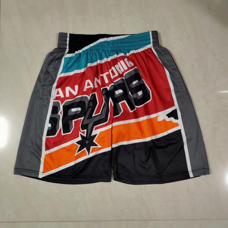 Men Women Basketball Shorts With Colorblock Design Embroidered Pocket Breathable Cotton Sportswear Gym Running Training