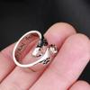 I will love you forever heart-shaped dog paw hollow ring, European and American jewelry