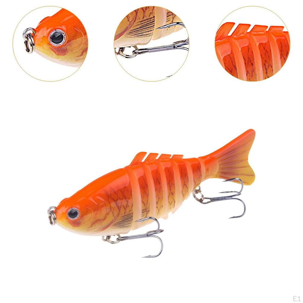 5Pcs Fishing Lures Swimbaits Realistic Freshwater Saltwater Swimming Crankbaits for Pike