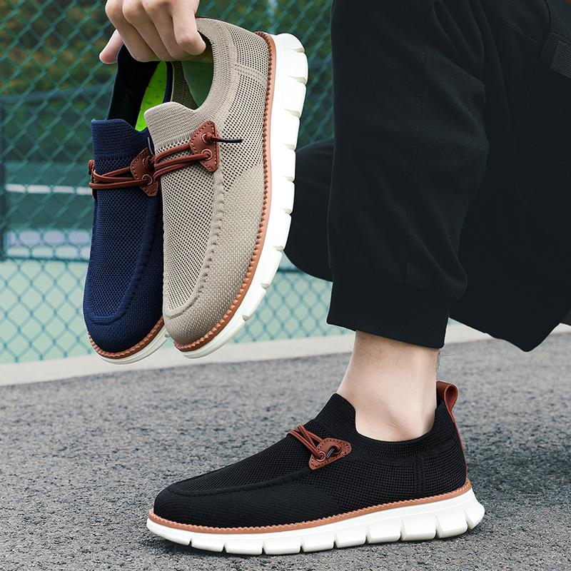 Man Casual Shoes Flat Bottomed Business Casual Sports Soft Sole Fashion Mesh Outdoor Walking Comfortable Shoes Zapatillas Mujer
