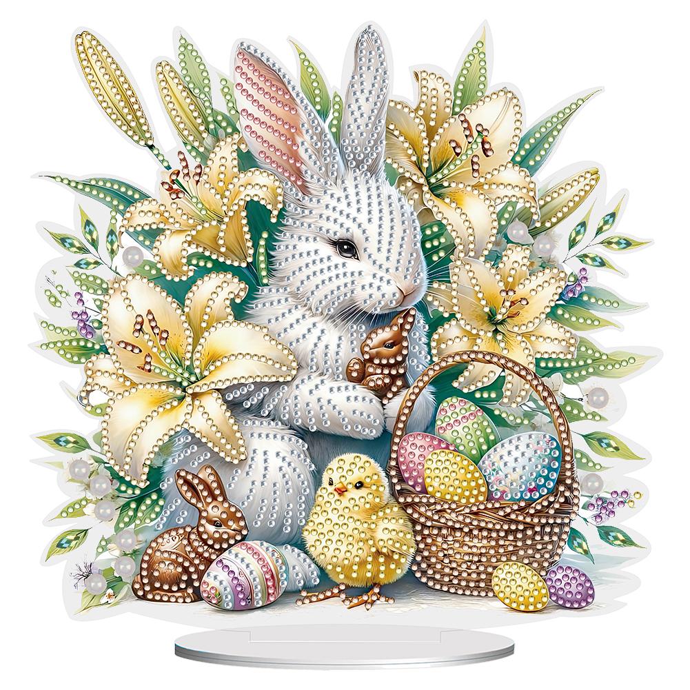 Special Shape Egg Easter 5D DIY Diamond Art Tabletop Decorations Bedroom Table Decoration Diamond Painting Desktop Ornaments Kit