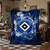 Coperta in Flanella con Stampa Calcio Hamburger SV Morbida Calda Coperta da Divano Letto per Casa Ufficio Camera da Letto