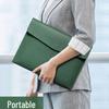A4 Leather File Folder: Waterproof, Thickened Business Document Organizer with Snap Closure